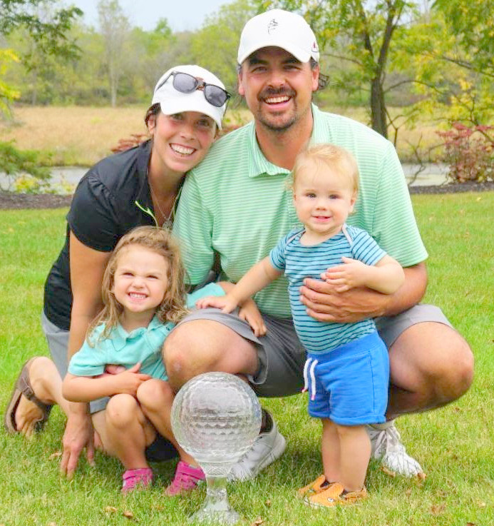 King shares victory with family